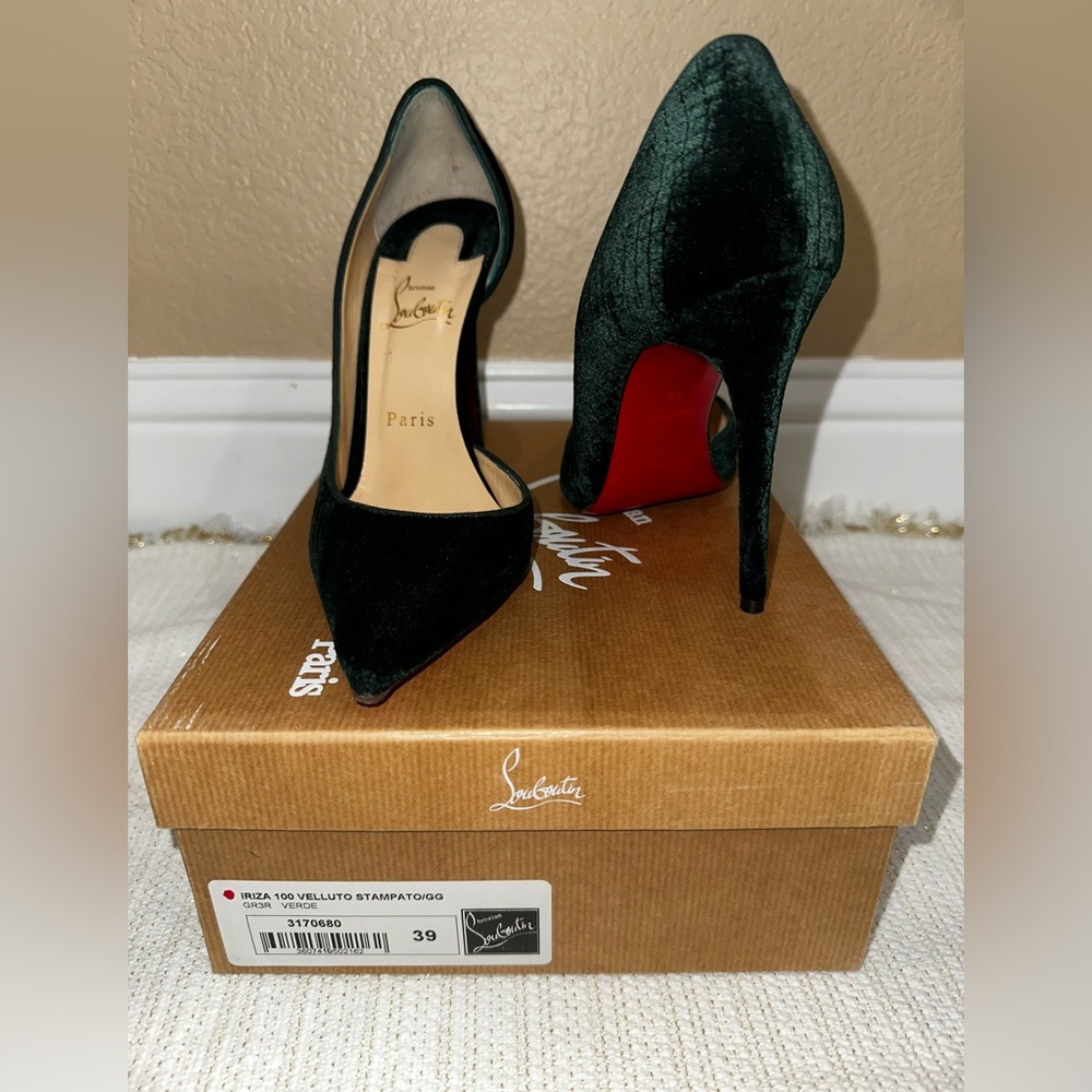 Christian Louboutin Ibiza 100 Velluto Stampato/GG 39 - Picture 4 of 7
